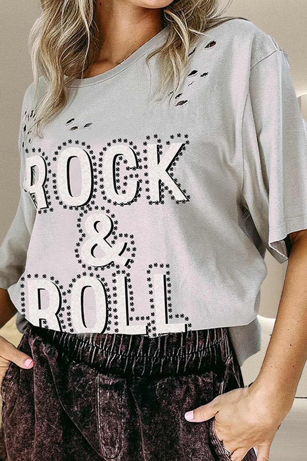 Rock & Roll Distressed Tee - Love Salve 
