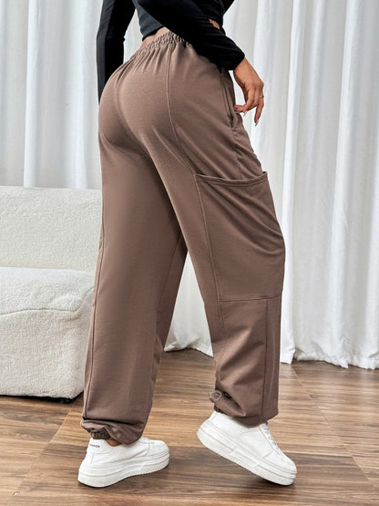 Sheer pocket joggers with adjustable ties