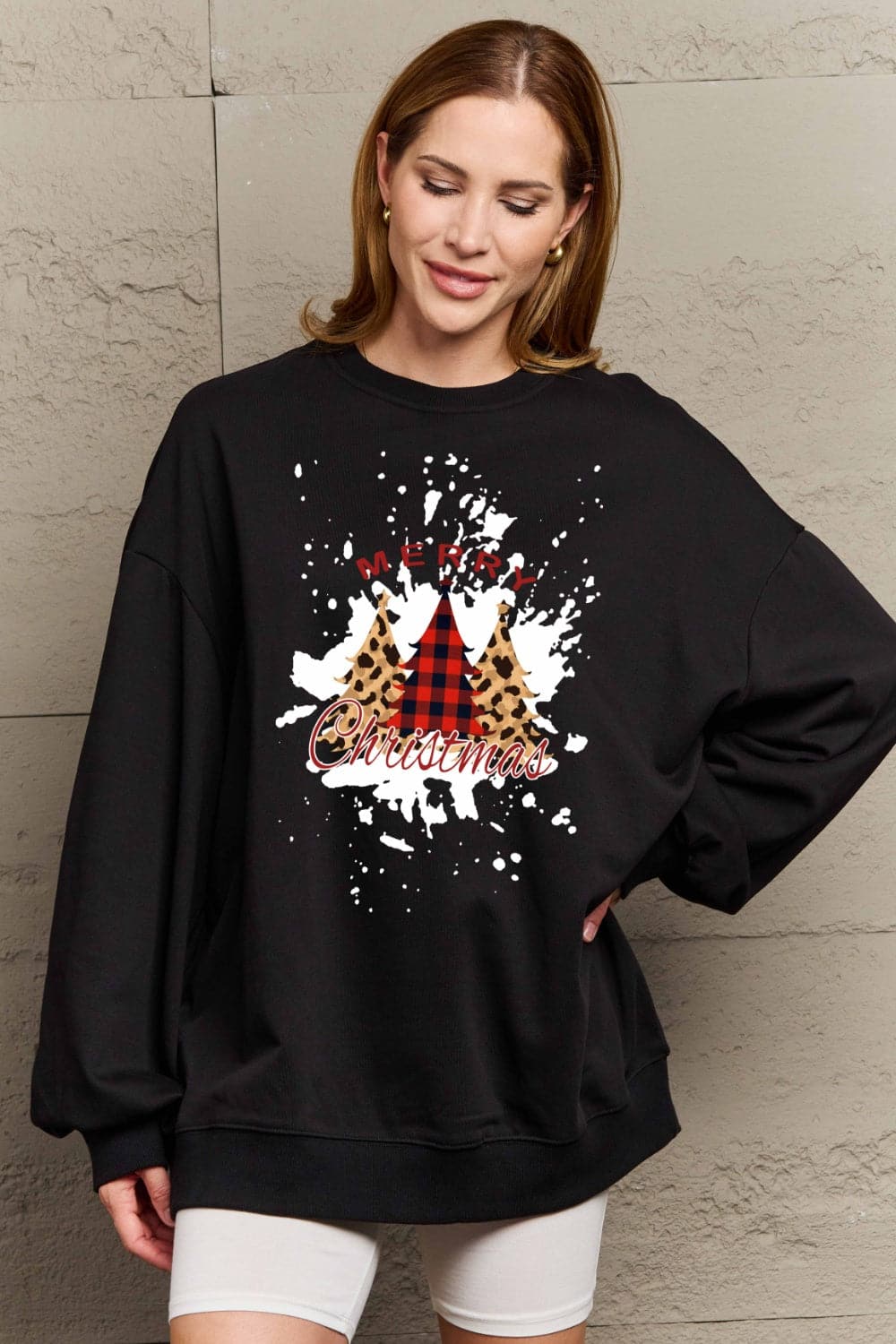 Simply Love Full Size MERRY CHRISTMAS Graphic Sweatshirt.