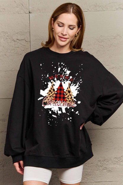 Simply Love Full Size MERRY CHRISTMAS Graphic Sweatshirt.