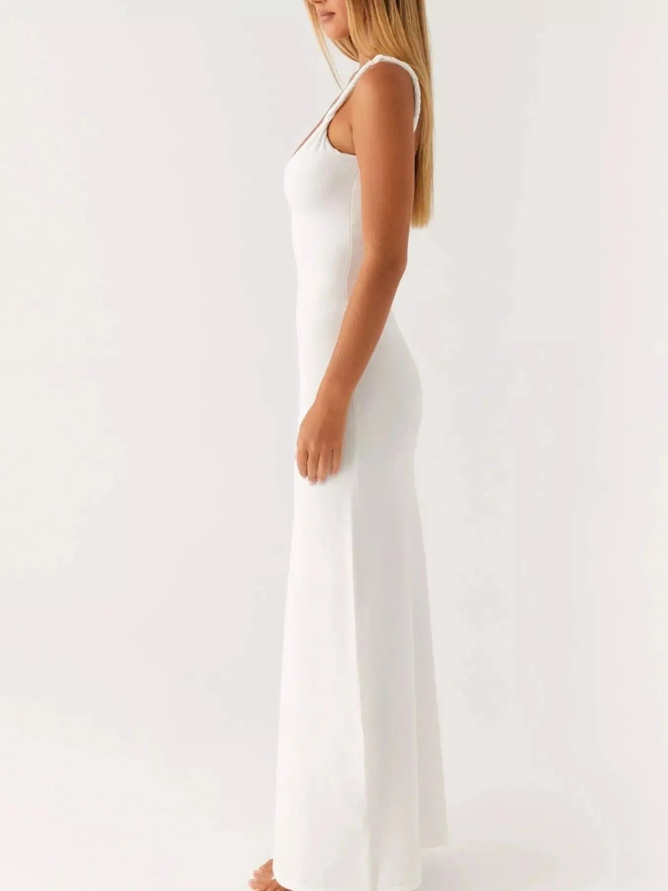 V-Neck Bodycon Maxi Dress Simply Love
