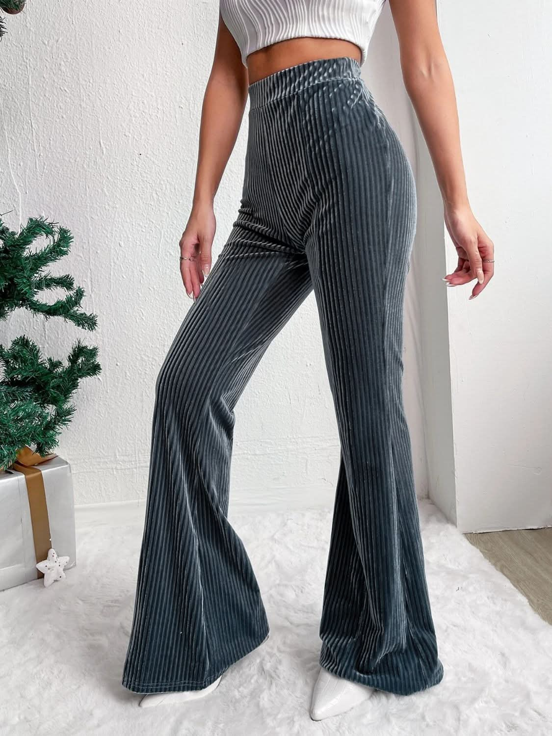 High Rise Bell Bottom Trousers