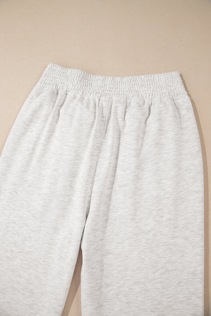 Light grey wide leg lounge pants