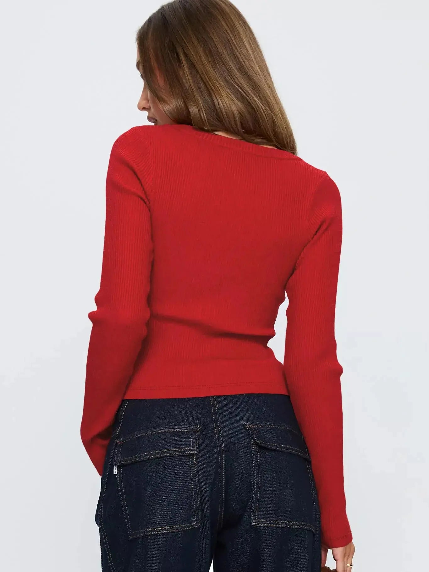 Ribbed Knit Button-Down Cardigan Simply Love
