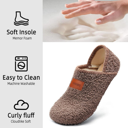 Tanamo House Slippers for Women Men Indoor Barefoot Slippers Socks Furry Slip on House Shoes Cozy Comfy Slippers for Home Bedroom Travel Yoga