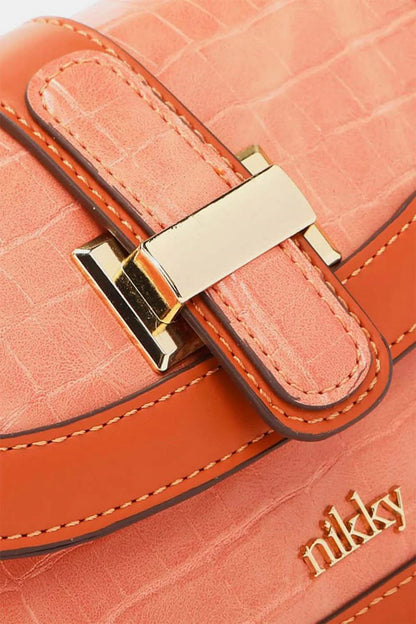 Sophisticated croc embossed crossbody bag by Nicole Lee USA