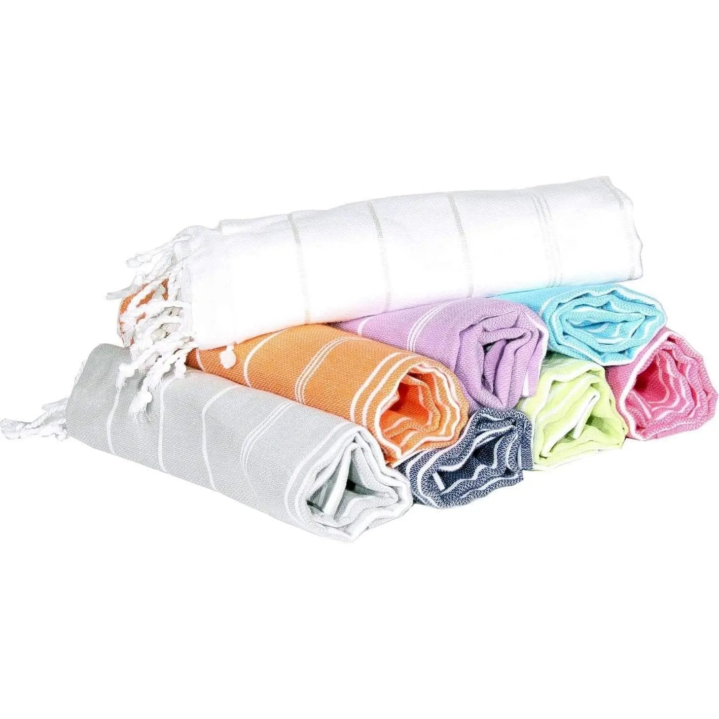 Monaco Hand Towel 100 Percent Natural Turkish Cotton 20 Inch W x 36 Inch L Eco Friendly Quick Drying Soft Large Size - Love Salve 