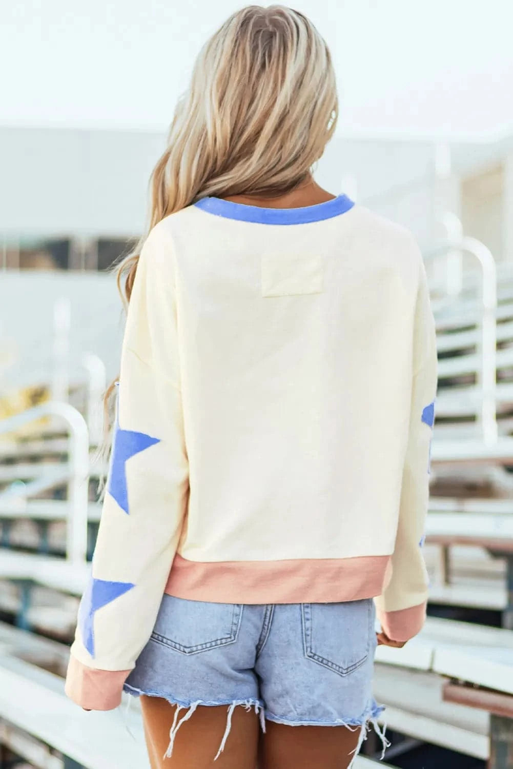 Starry night round neck sweatshirt