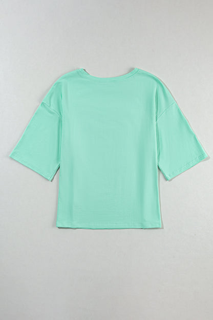 Starry nights colorblock oversized tee in moonlight jade