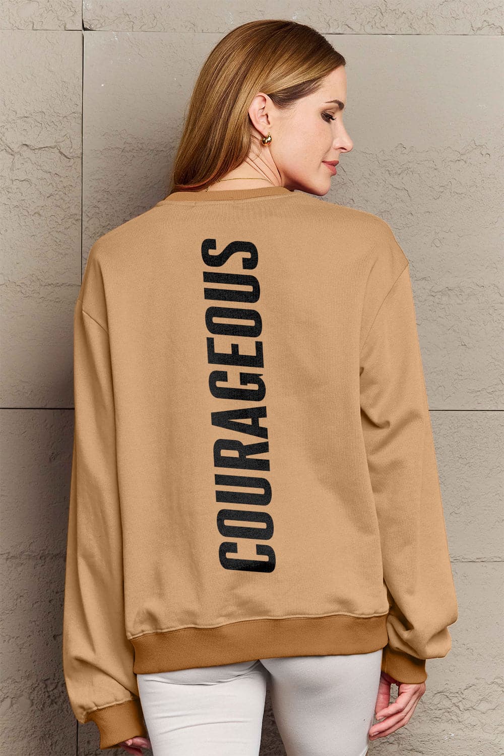 Simply Love Full Size COURAGEOUS Graphic Sweatshirt.