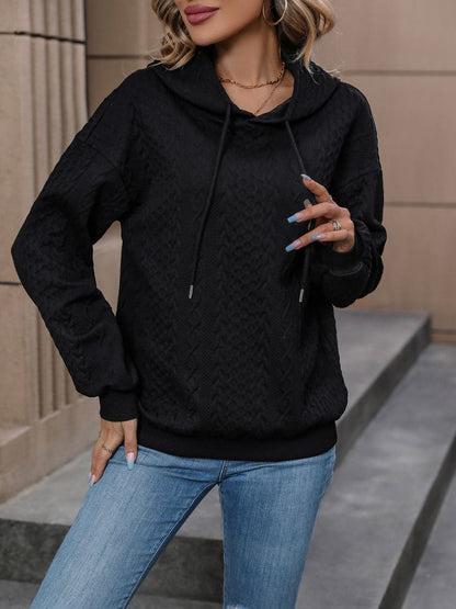 Cozy long sleeve hoodie - 100% polyester