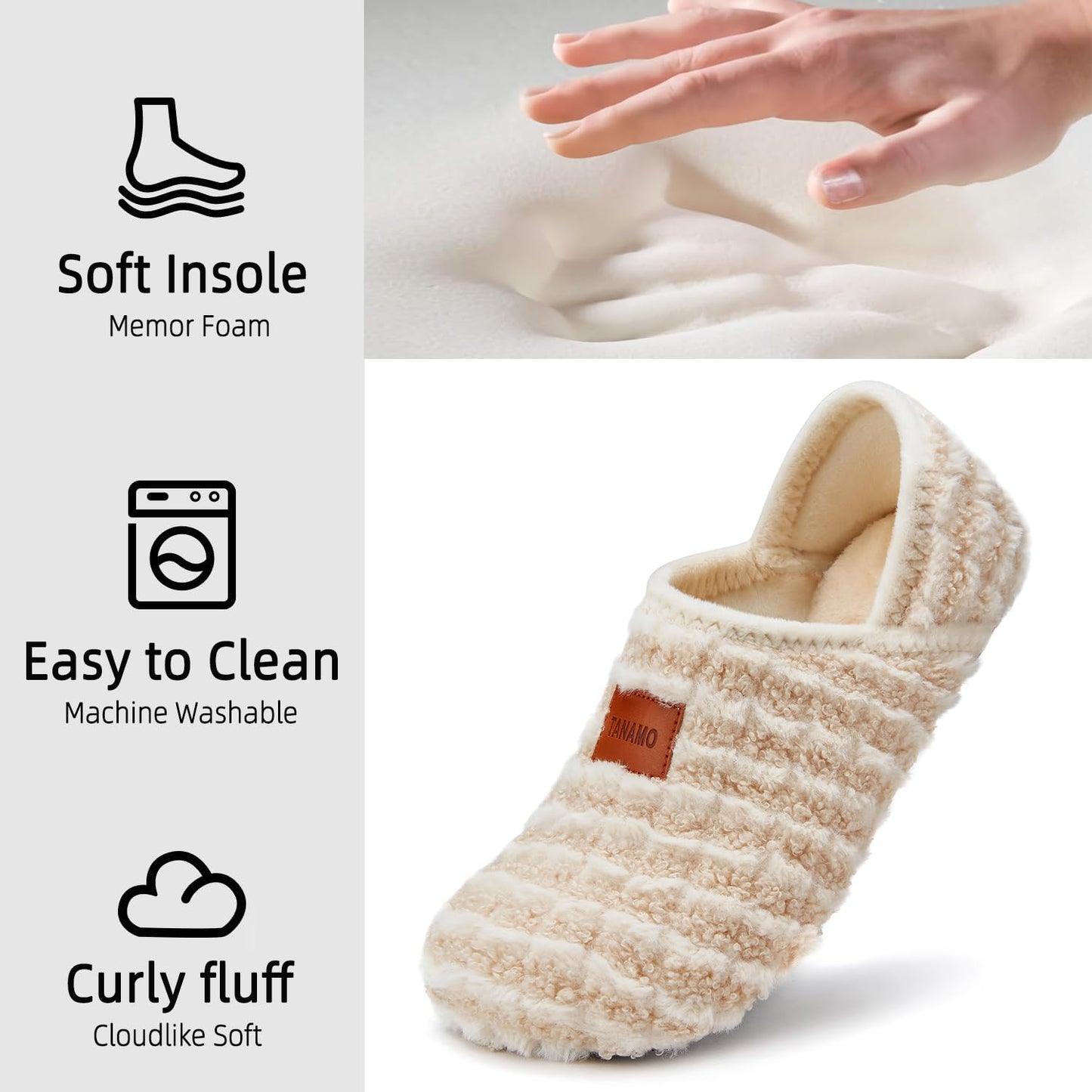 Tanamo House Slippers for Women Men Indoor Barefoot Slippers Socks Furry Slip on House Shoes Cozy Comfy Slippers for Home Bedroom Travel Yoga