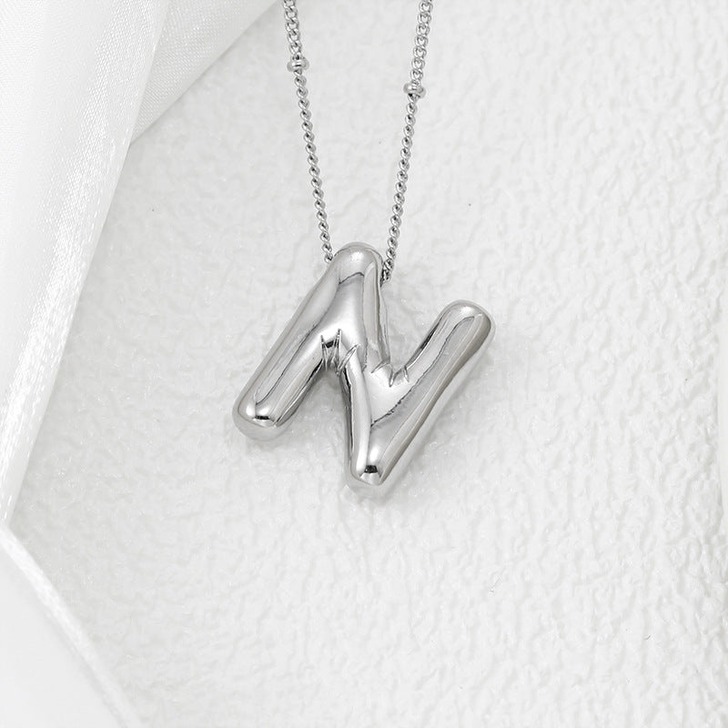 Bubble Letter Pendant Necklace – Pop Your Style! Coco’s Tee Boutique