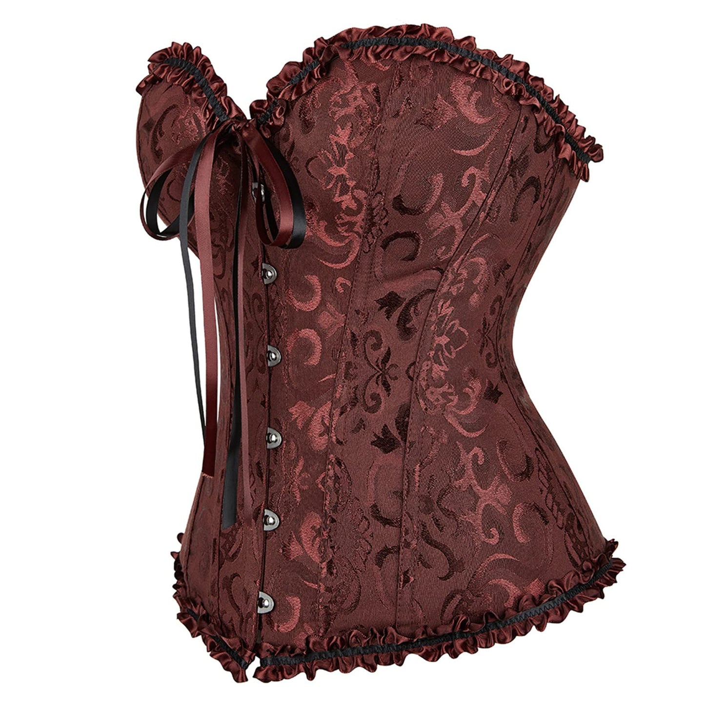 Zhitunemi Black Corset Top for Women Pirate Corsets Shapewear Steampunk Corset Overbust