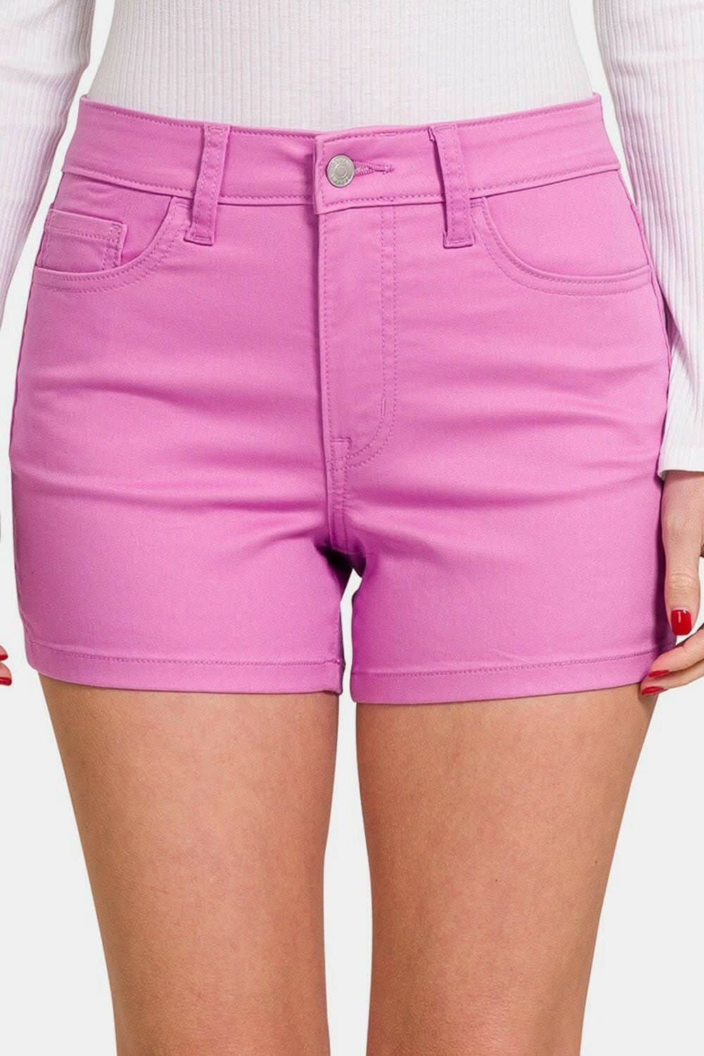 Chic high-waisted denim shorts for effortless summer style