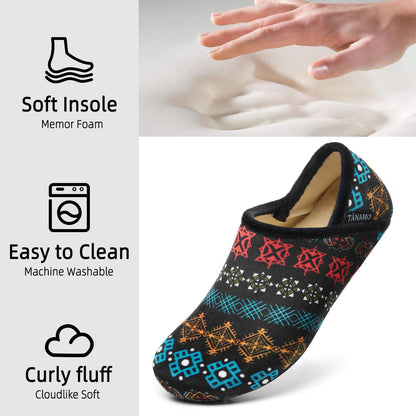 Tanamo House Slippers for Women Men Indoor Barefoot Slippers Socks Furry Slip on House Shoes Cozy Comfy Slippers for Home Bedroom Travel Yoga