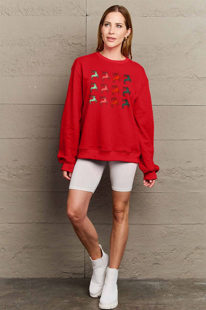 Simply Love Full Size Graphic Long Sleeve Sweatshirt.