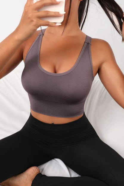 Scoop Neck Long Active Bra.