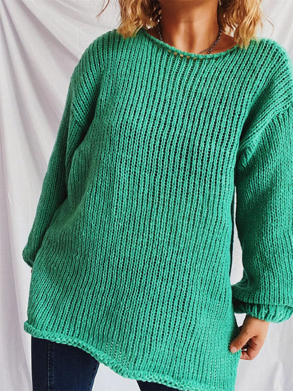 Chic boat neck sweater for women