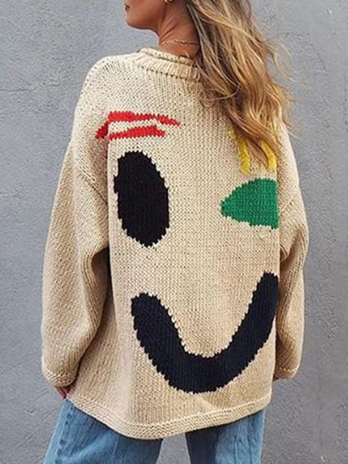 Cozy colorblock pullover, 100% polyester - Love Salve 