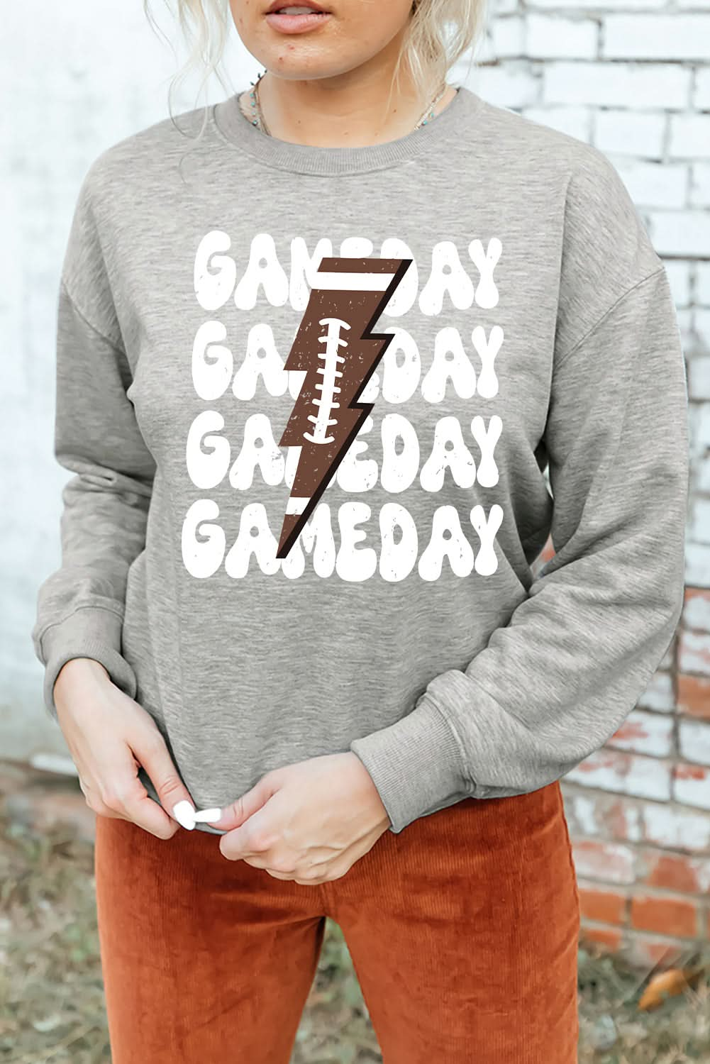 Cozy game day long sleeve sweatshirt