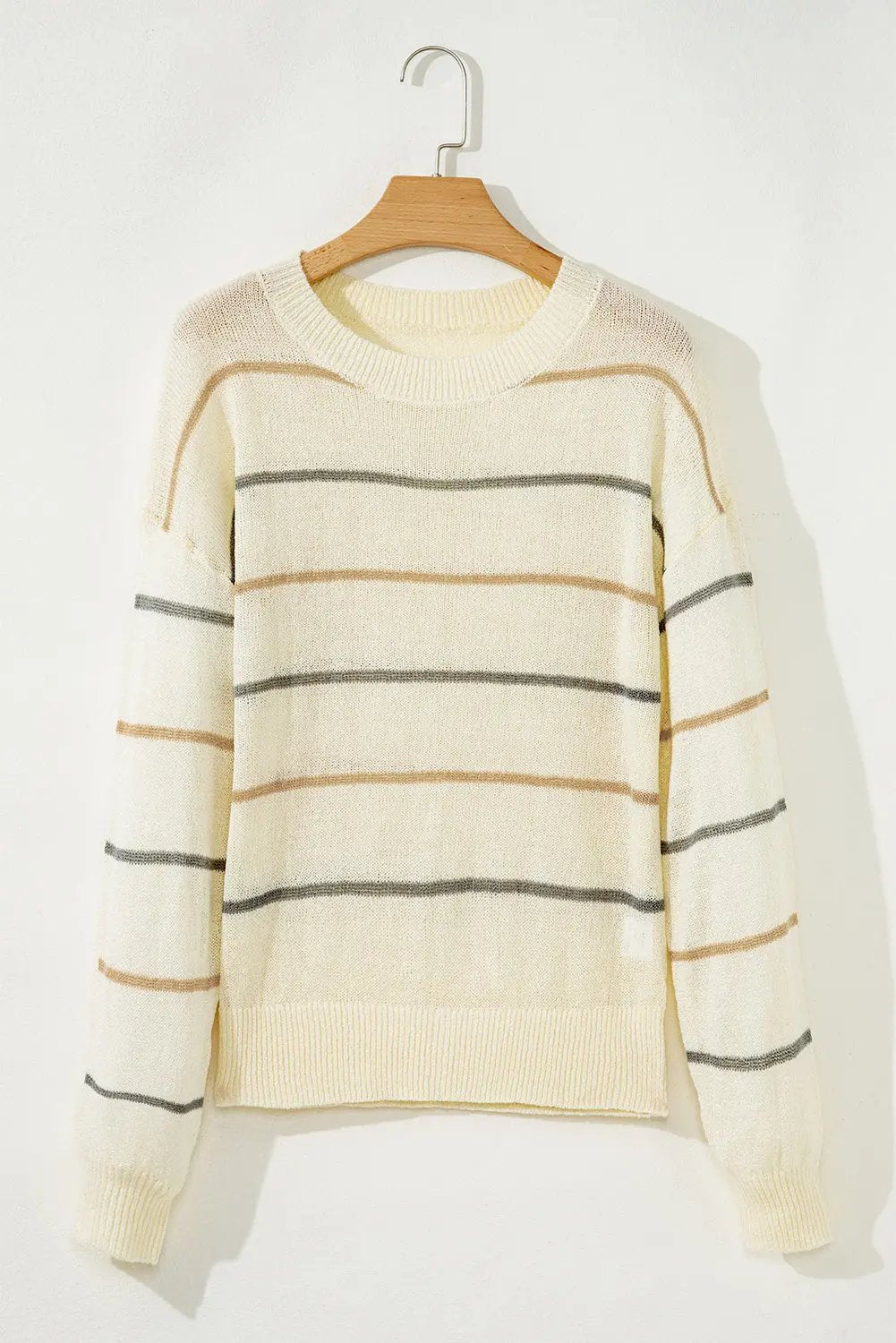 Dear-Lover Dropshipping Premium Multicolour Striped Ribbed Edge Drop Shoulder Sweater - Premium Quality Sweaters & Cardigans/Sweaters | Fast Shipping & Returns Dear-Lover Dropshipping