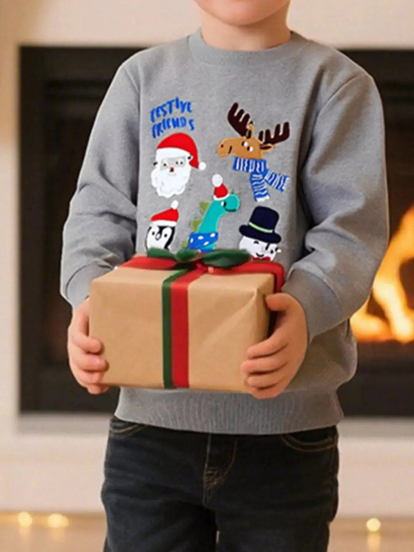 Children's Christmas Crew Neck Sweatshirt Simply Love