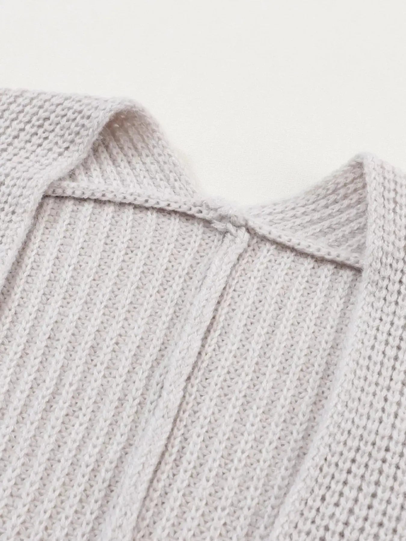 Oversized Fold Over Sleeve Open Front Cardigan Simply Love