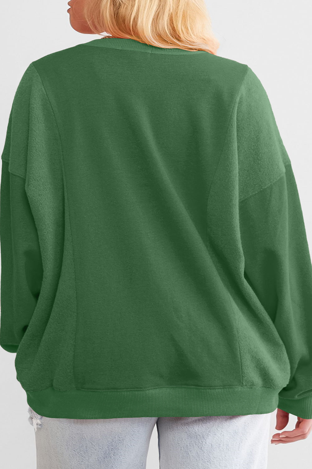 Chic plus size blackish green sweatshirt