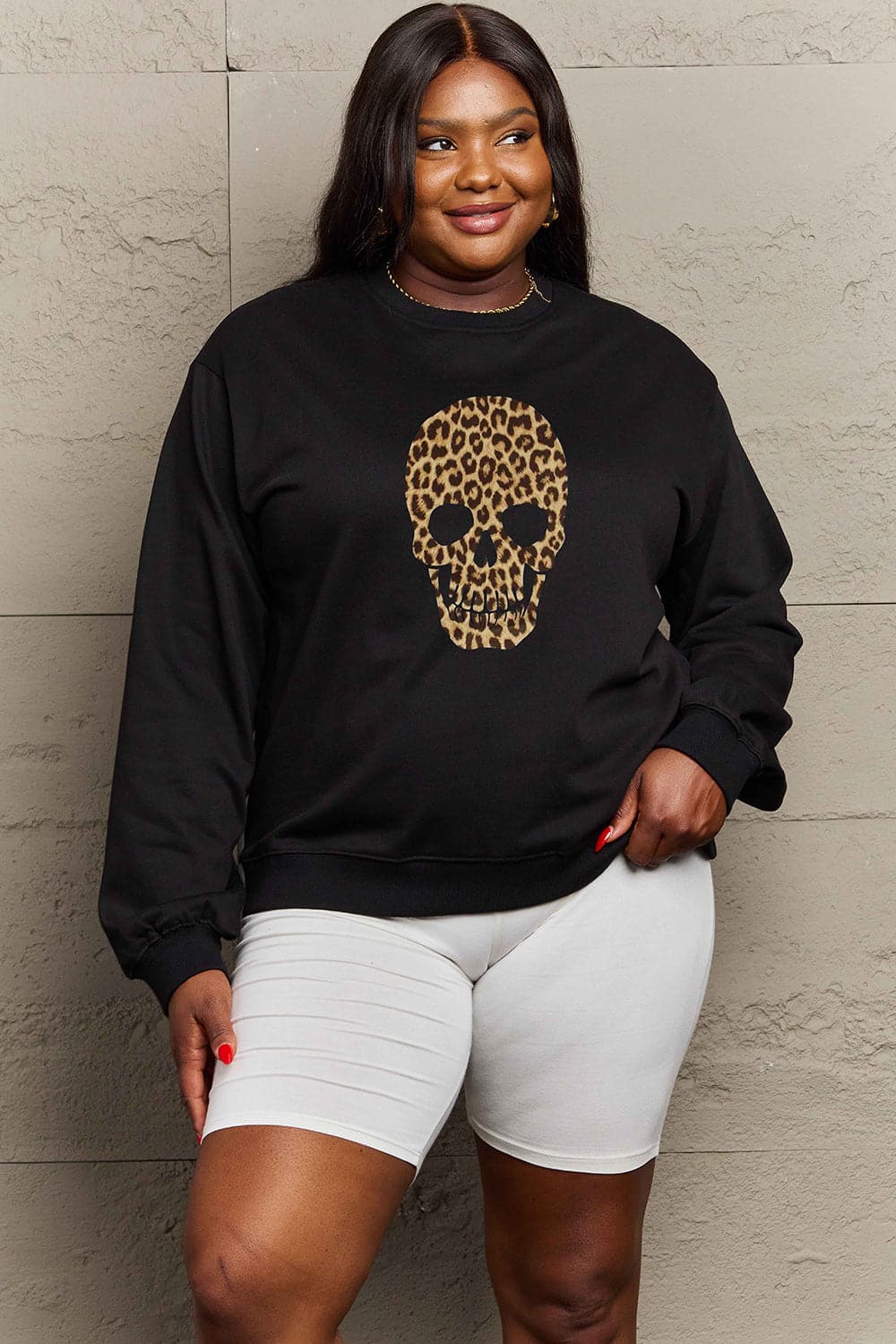 Casual Graphic Sweatshirt - Opaque, Stretchy