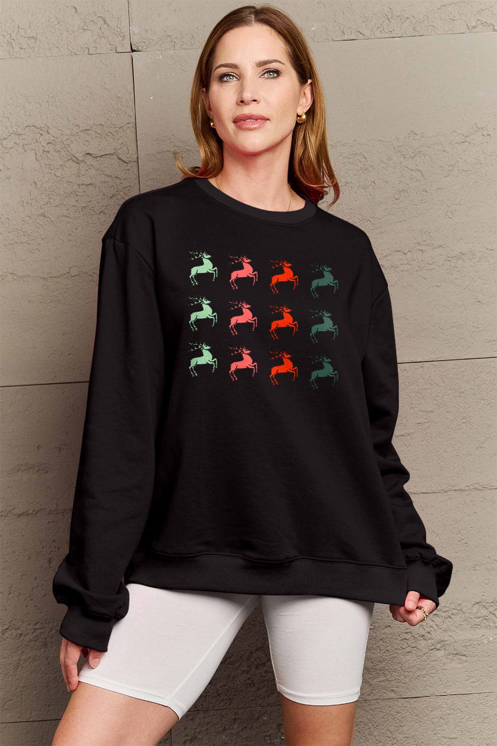 Simply Love Full Size Graphic Long Sleeve Sweatshirt.