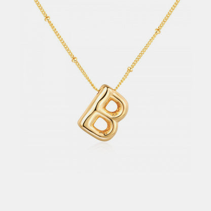 Golden Glow Bubble Initial Necklace – Make Your Statement Shine!