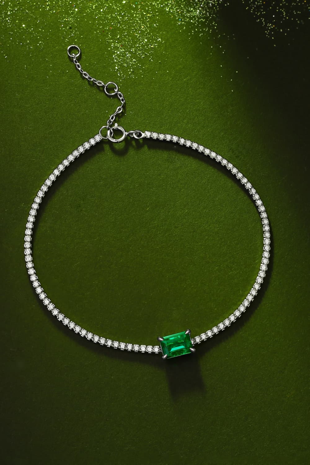 Adored 1 Carat Lab-Grown Emerald Bracelet.