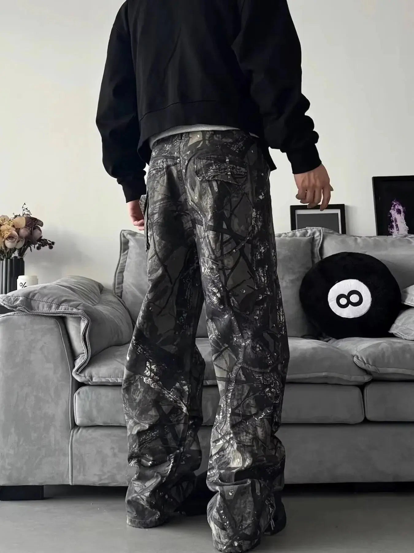 Men's Full Size Camo Print Relaxed Fit Jeans Plus Size Simply Love