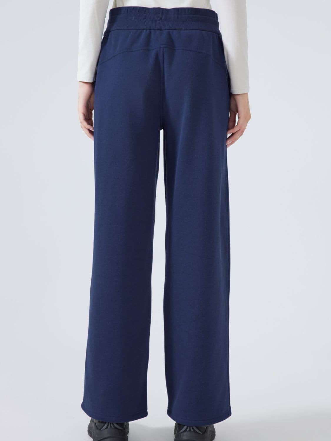 Chic drawstring wide-leg trousers