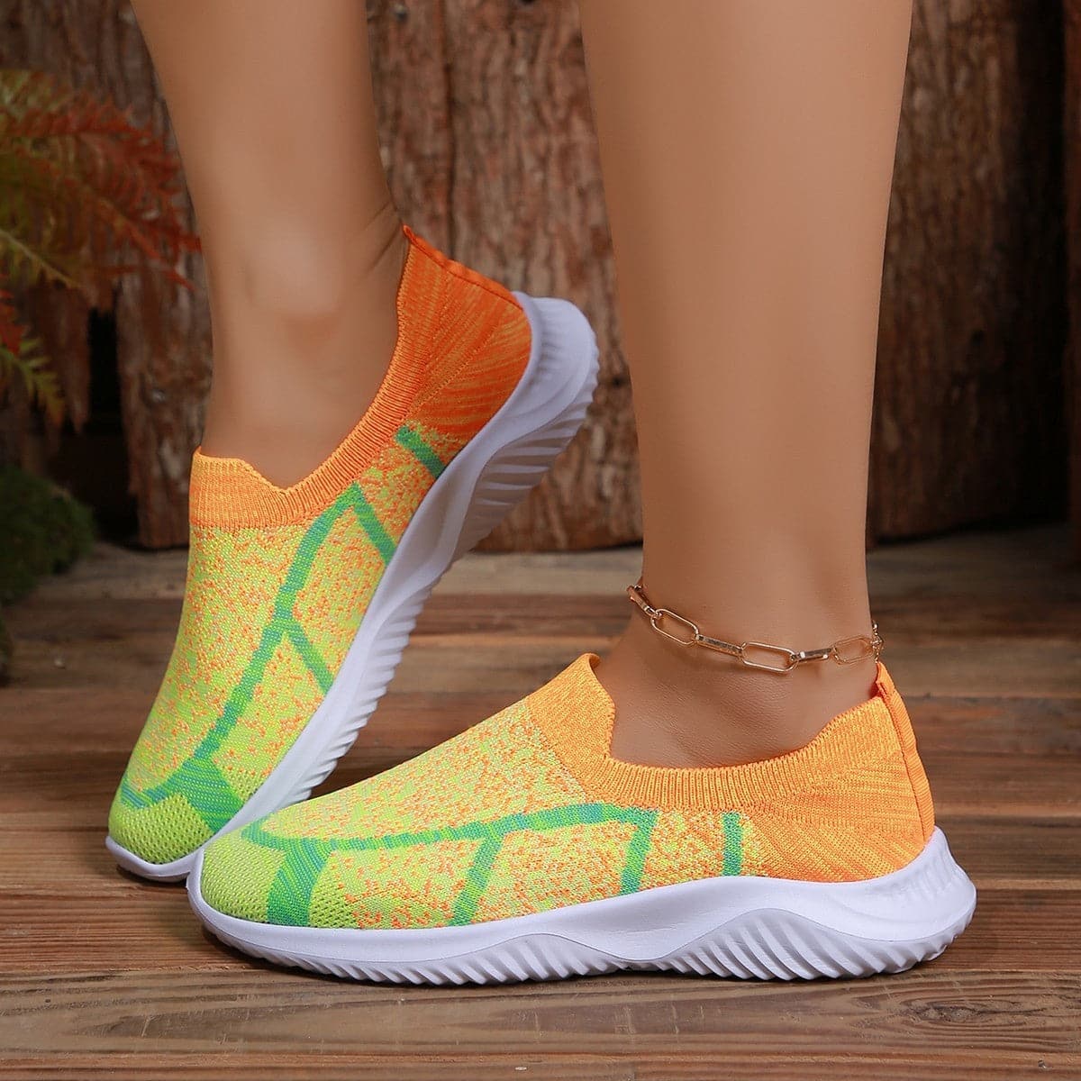 Breathable mesh flat sneakers