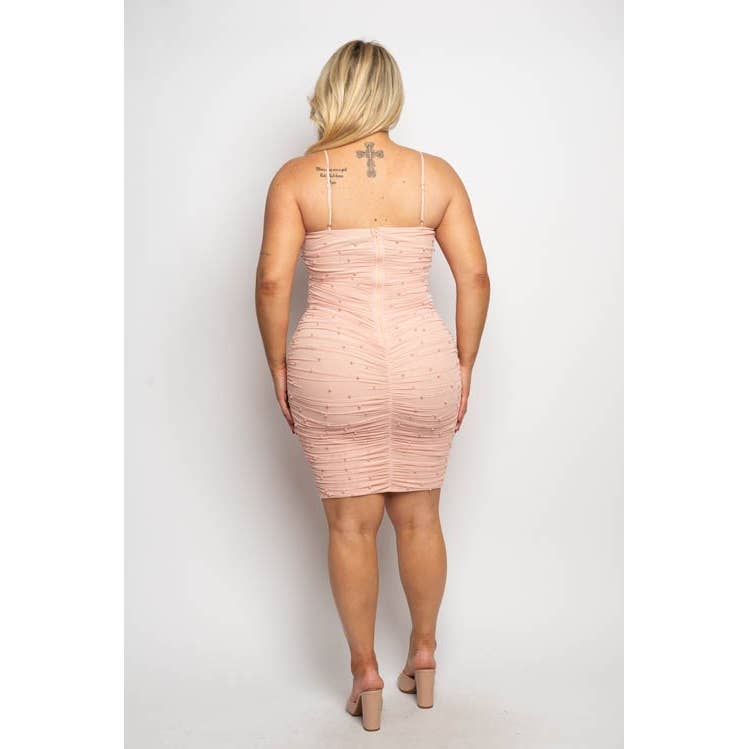 Pearlfection in Blush Plus Size Bodycon Mini Dress Coco’s Tee Boutique