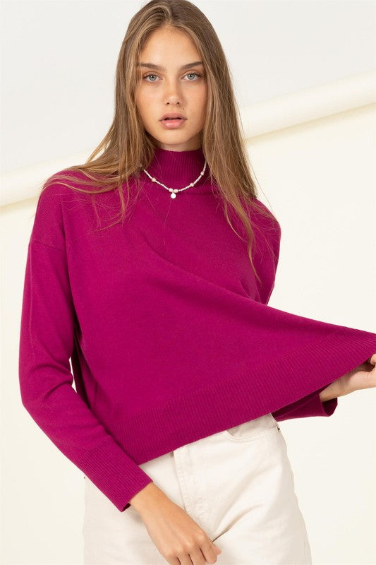 Cozy elegance high-neck sweater