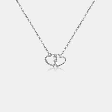 Heart Shape Spring Ring Closure Necklace.