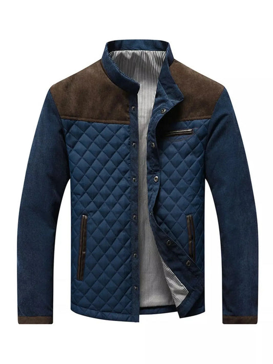 Men's Full Size Quilted Snap Down Jacket Plus Size Simply Love