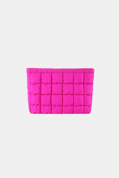 Zenana Quilted Puffy Pouch Clutch Bag.