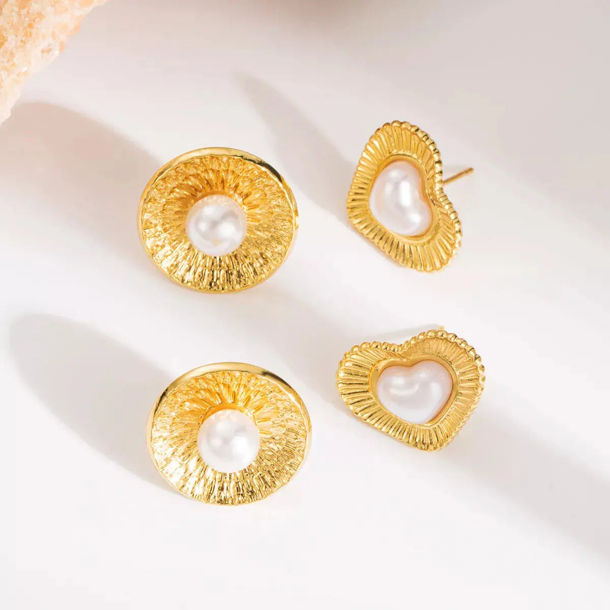 18K Gold-Plated Stud Earrings Simply Love