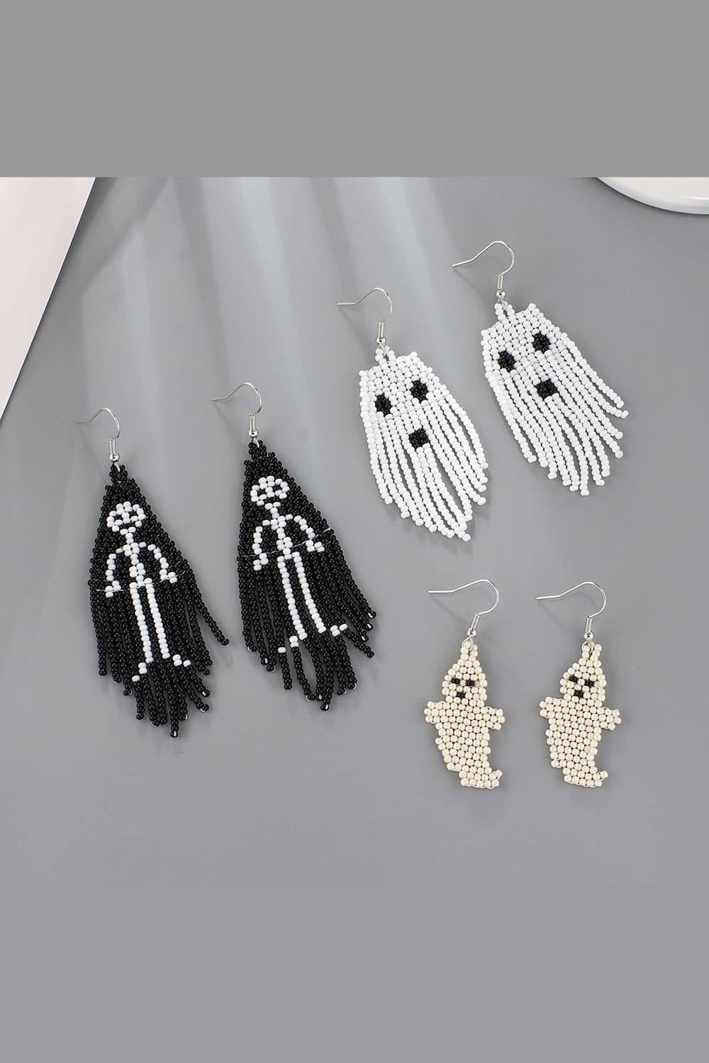 Stylish beaded drop earrings