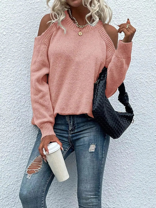 Cold Shoulder Knit Sweater Simply Love