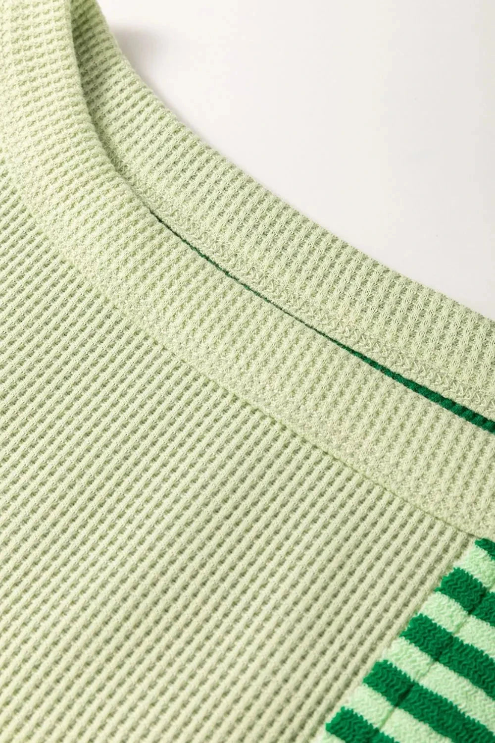 Striped Textured Half Sleeve T-Shirt Simply Love