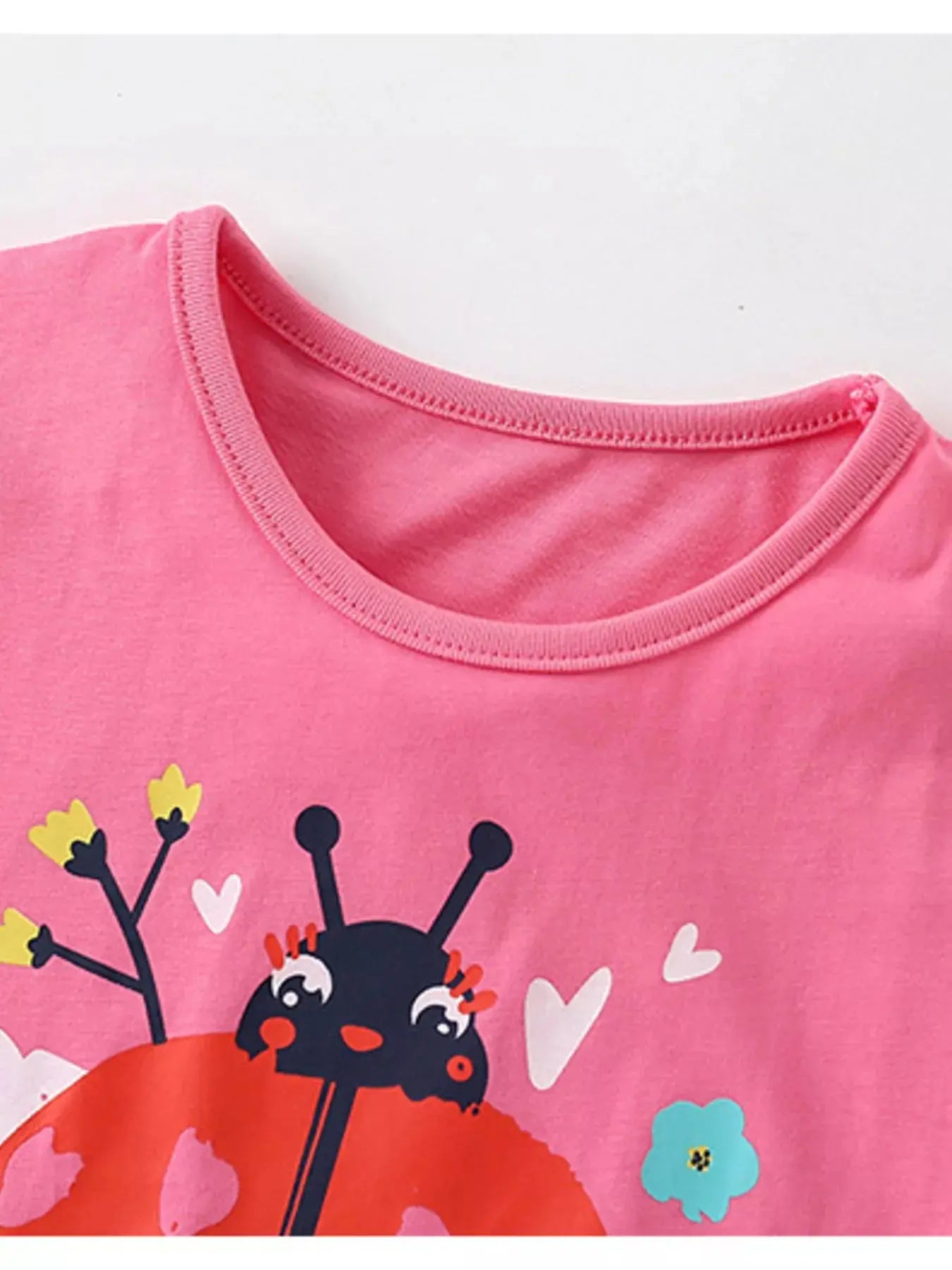 Children's Ladybug Graphic Ruffle Sleeve T-Shirt Simply Love