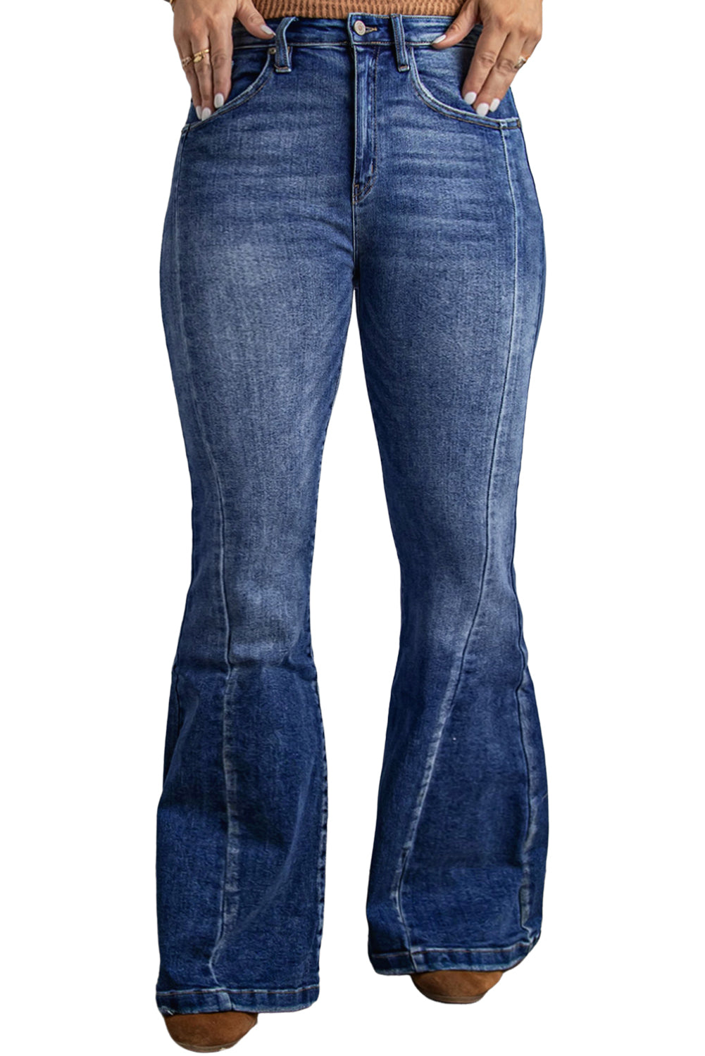 Vintage plus size blue flare jeans