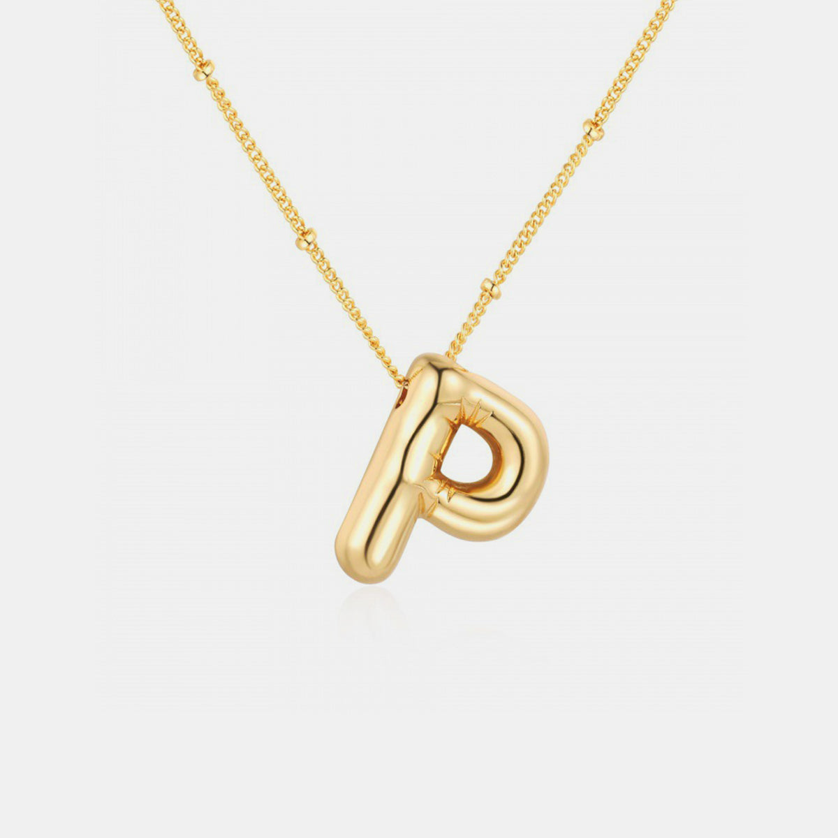 Golden Glow Bubble Initial Necklace – Make Your Statement Shine! Coco’s Tee Boutique