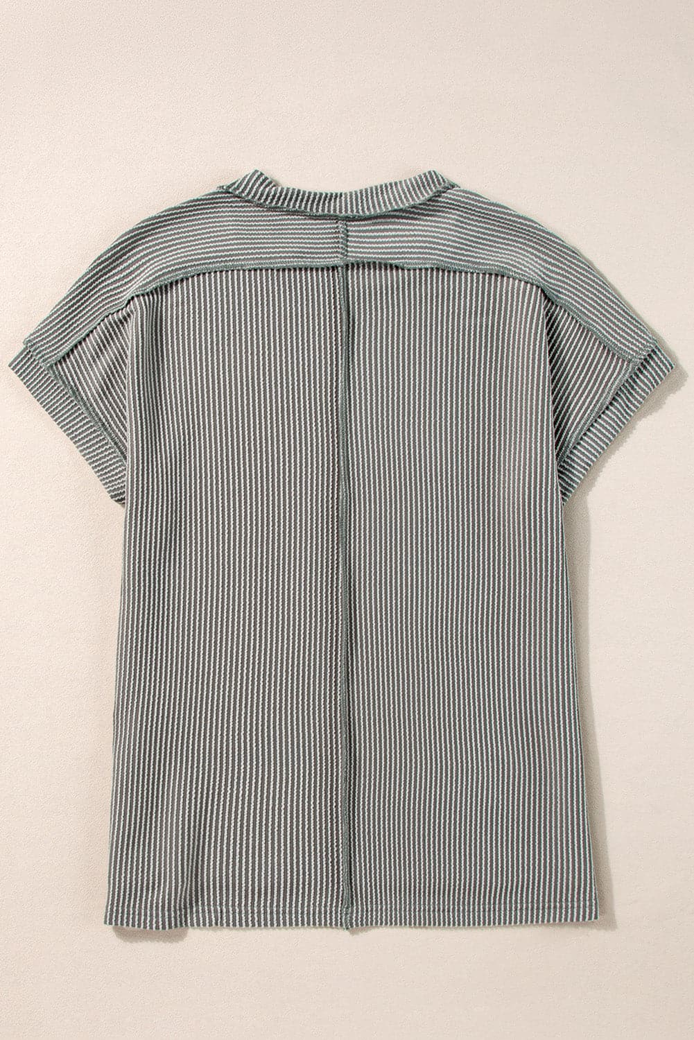 Boots Graphic Striped Round Neck Short Sleeve T-Shirt.