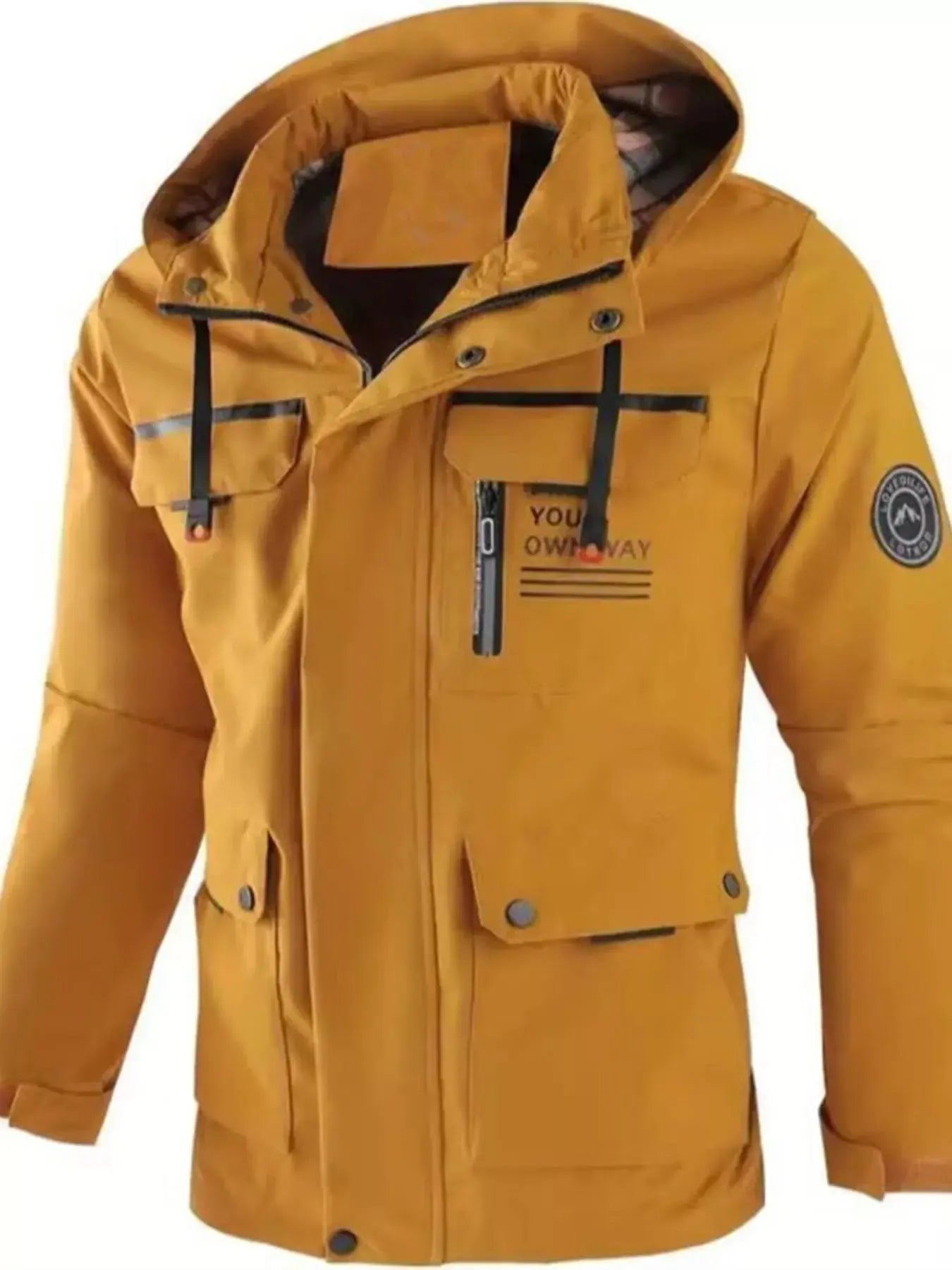 Men's Plus Size Hooded Outdoor Windproof Coat Simply Love